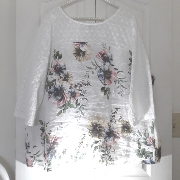 TERZO MILLENNIO LINEN TOP 1X - Picture 4 of 4